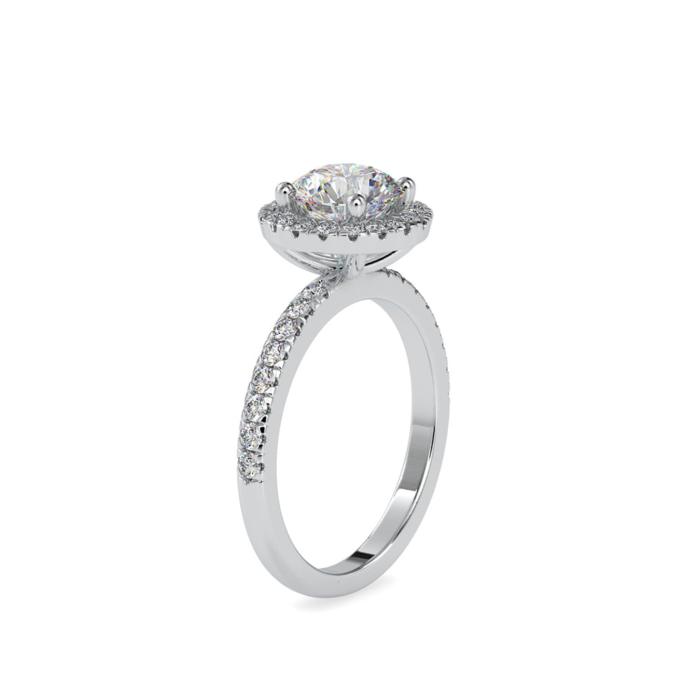 SKU: 0005 (10K) Round Diamond Engagment Ring in Rose Gold.