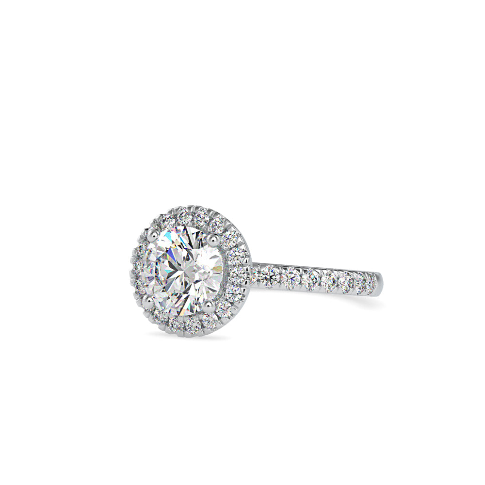 SKU: 0005 (14K) Round Diamond Engagment Ring in Rose Gold.