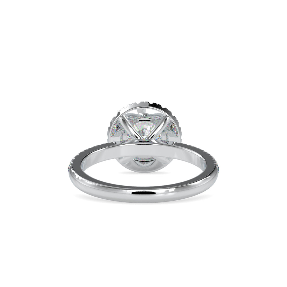 SKU: 0005 (14K) Round Diamond Engagment Ring in Rose Gold.