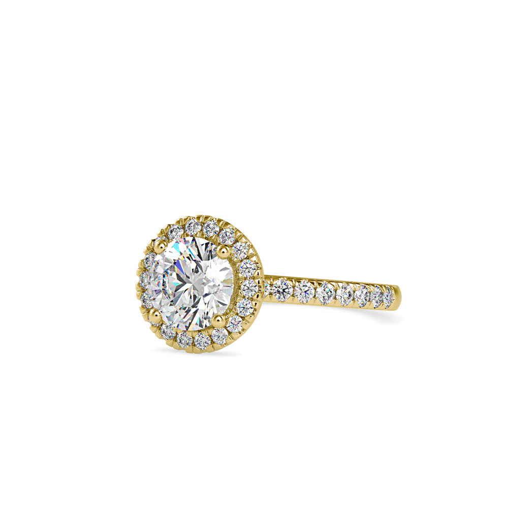 SKU: 0005 (10K) Round Diamond Engagment Ring in Rose Gold.