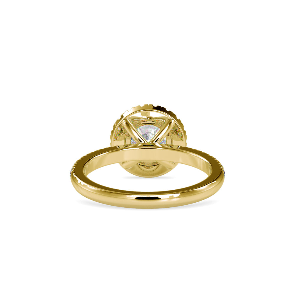 SKU: 0005 (18K) Round Diamond Engagment Ring in Rose Gold.