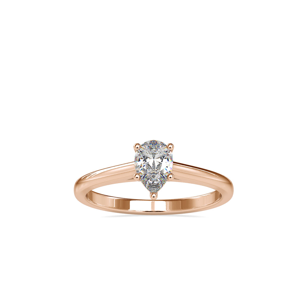 SKU: 0006 (22K) Pear  Shape Dainty Engagment ring in Rose Gold.