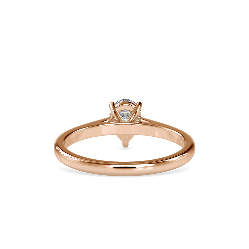SKU: 0006 (18K) Pear  Shape Dainty Engagment ring in Rose Gold.