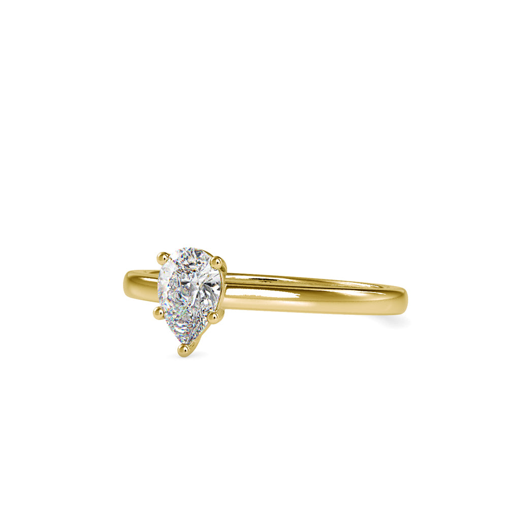 SKU: 0006 (14K) Pear  Shape Dainty Engagment ring in Rose Gold.