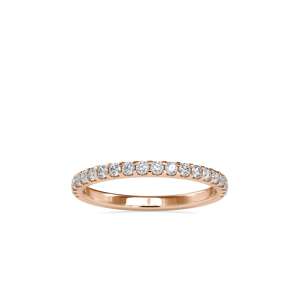 SKU: 0007 (18K) Diamond-Accent Wedding band in Rose Gold.
