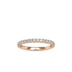 SKU: 0007 (18K) Diamond-Accent Wedding band in Rose Gold.