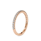SKU: 0007 (18K) Diamond-Accent Wedding band in Rose Gold.