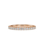 SKU: 0007 (18K) Diamond-Accent Wedding band in Rose Gold.