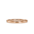 SKU: 0007 (14K) Diamond-Accent Wedding band in Rose Gold.