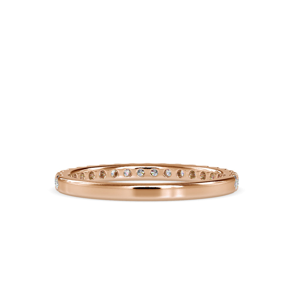 SKU: 0007 (22K) Diamond-Accent Wedding band in Rose Gold.