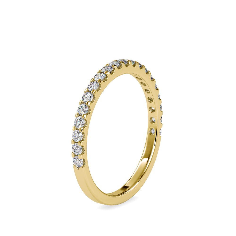 SKU: 0007 (18K) Diamond-Accent Wedding band in Rose Gold.