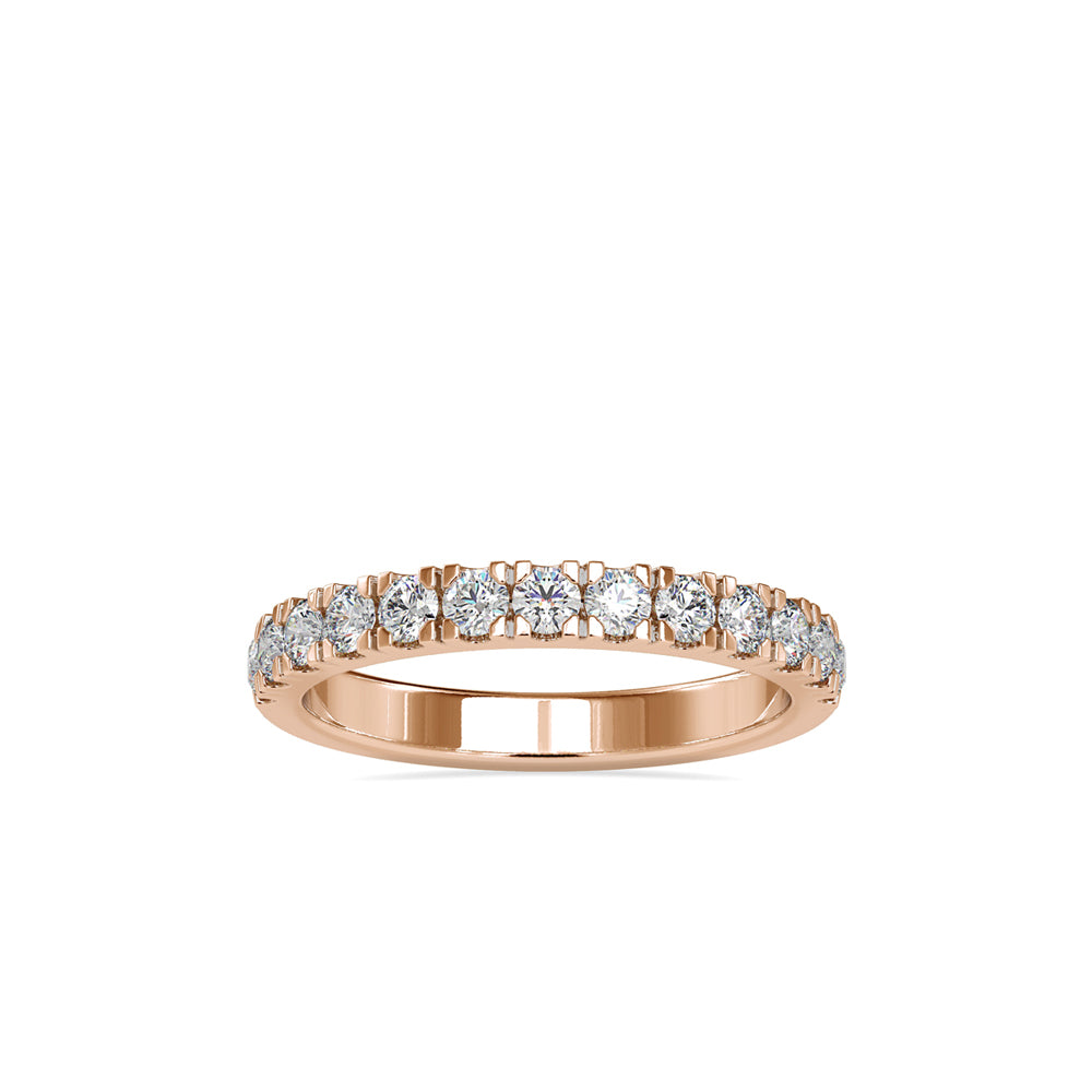 SKU: 0008 (14K) Timeless Diamond Band in Rose Gold.