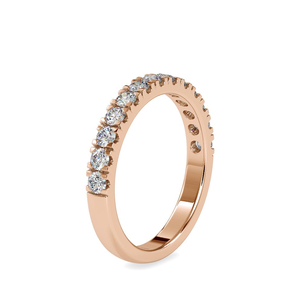 SKU: 0008 (18K) Timeless Diamond Band in Rose Gold.
