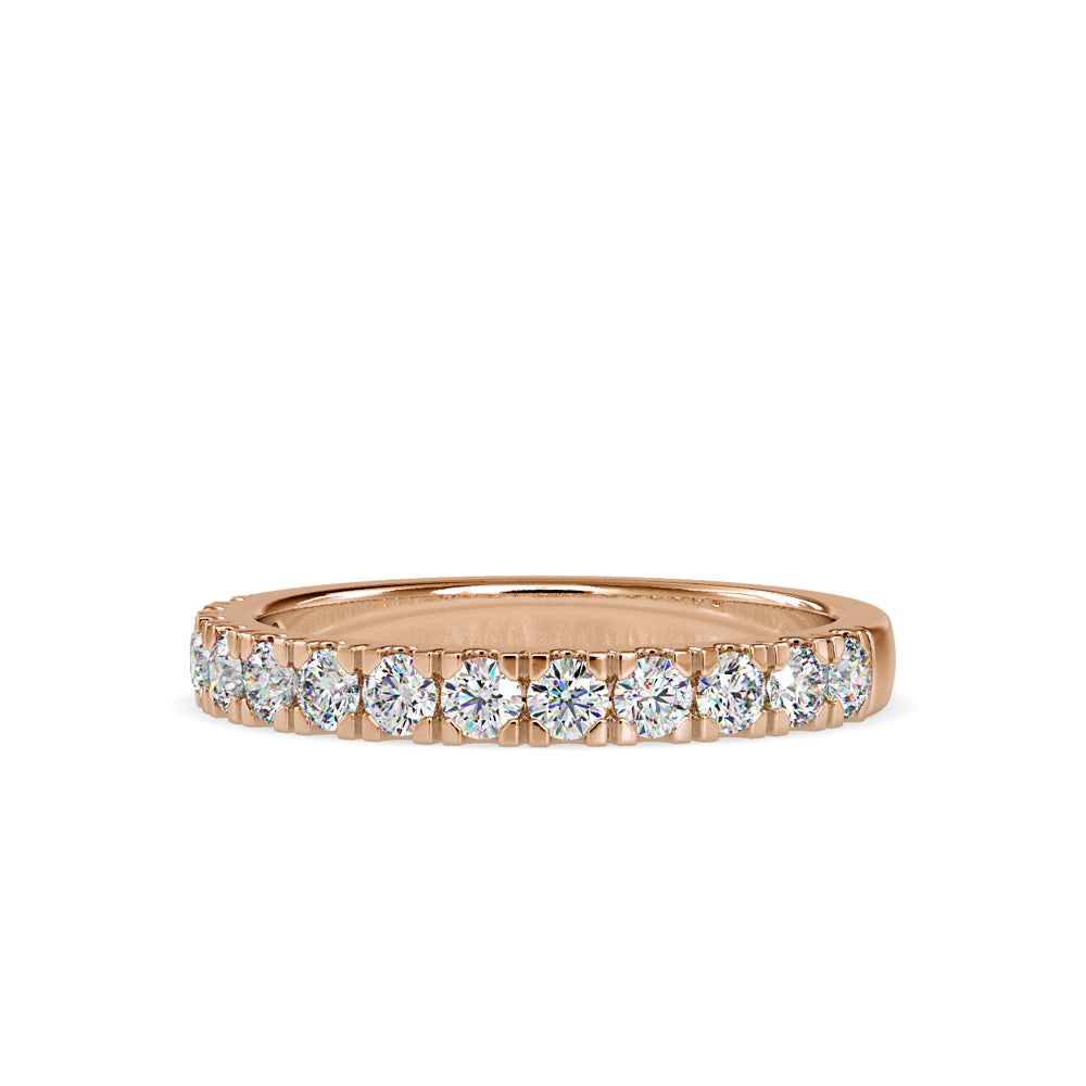 SKU: 0008 (14K) Timeless Diamond Band in Rose Gold.