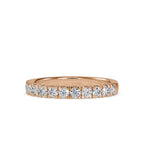 SKU: 0008 (14K) Timeless Diamond Band in Rose Gold.