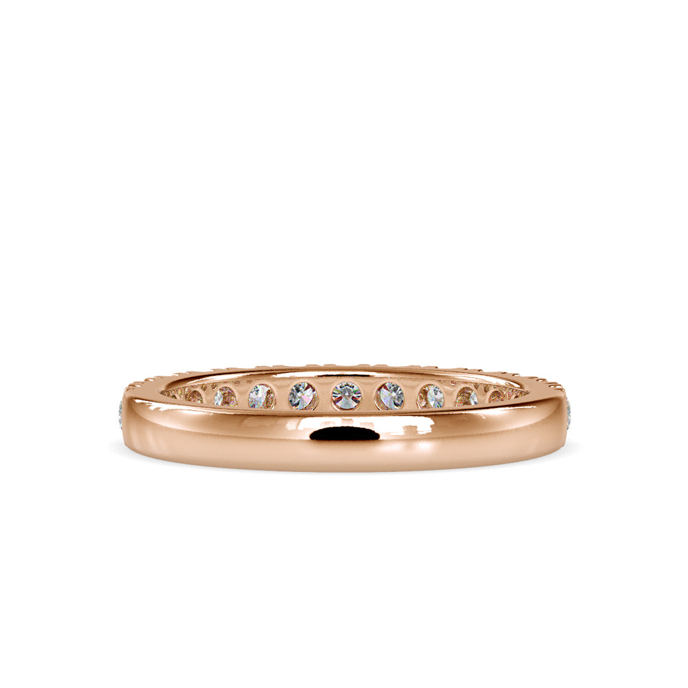 SKU: 0008 (10K) Timeless Diamond Band in Rose Gold.