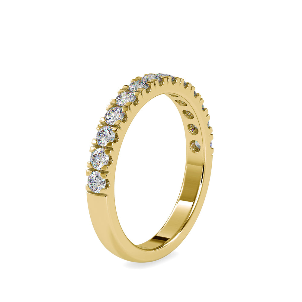 SKU: 0008 (14K) Timeless Diamond Band in Rose Gold.