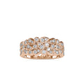 SKU: 0009 (10K) Cascading Diamond Ring in Rose Gold.