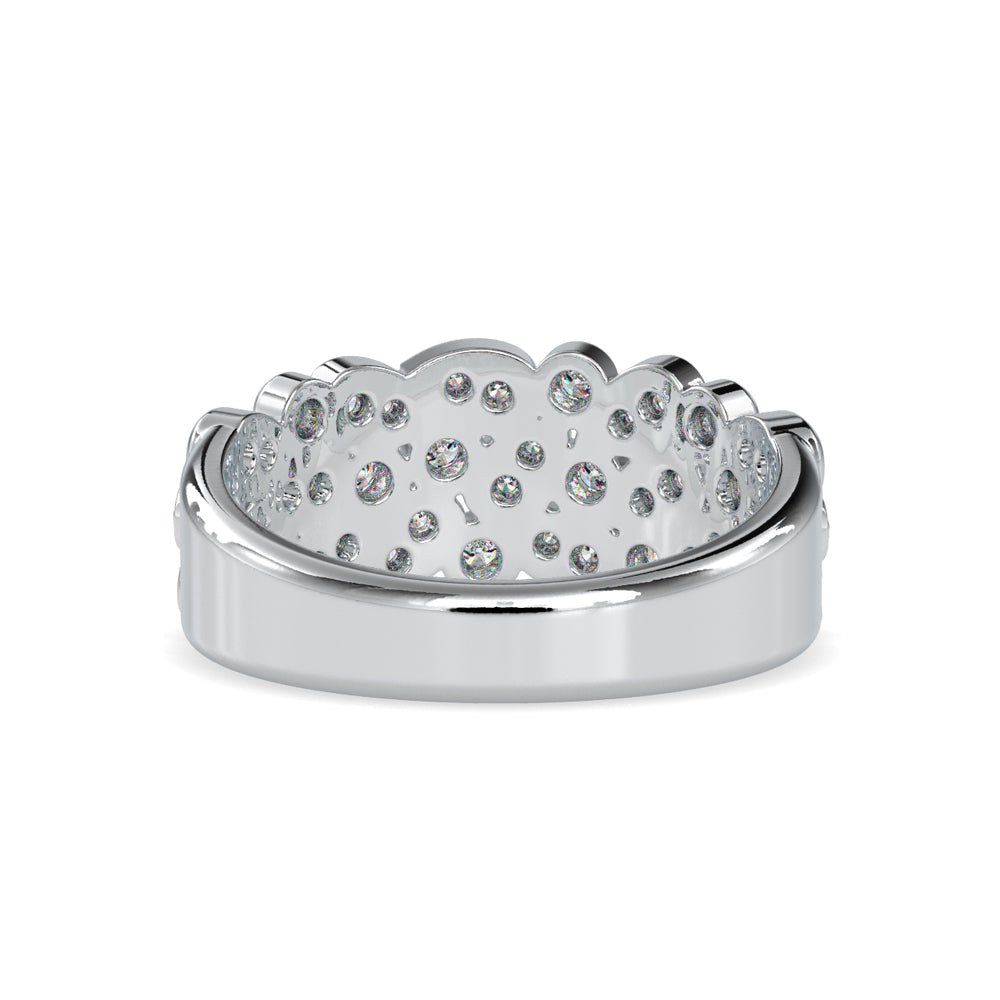 SKU: 0009 (14K) Cascading Diamond Ring in Rose Gold.