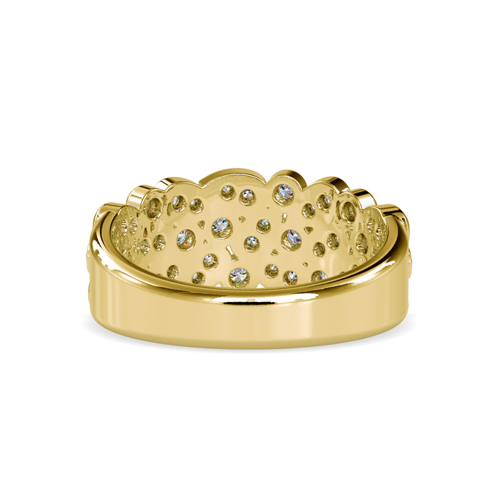 SKU: 0009 (10K) Cascading Diamond Ring in Rose Gold.