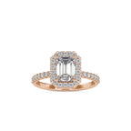 SKU: 0010 (14K) Emerald  Diamond Halo Engagment Ring .