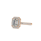 SKU: 0010 (22K) Emerald  Diamond Halo Engagment Ring .