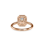 SKU: 0010 (18K) Emerald  Diamond Halo Engagment Ring .