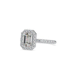 SKU: 0010 (22K) Emerald  Diamond Halo Engagment Ring .
