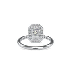 SKU: 0010 (14K) Emerald  Diamond Halo Engagment Ring .