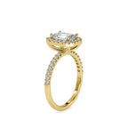SKU: 0010 (22K) Emerald  Diamond Halo Engagment Ring .