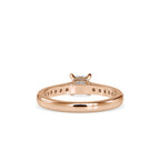 SKU: 0011 (22K) Princess Diamond Split Shank Engagment Ring in Rose Gold.