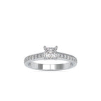 SKU: 0011 (22K) Princess Diamond Split Shank Engagment Ring in Rose Gold.