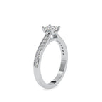 SKU: 0011 (10K) Princess Diamond Split Shank Engagment Ring in Rose Gold.