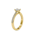 SKU: 0011 (22K) Princess Diamond Split Shank Engagment Ring in Rose Gold.