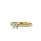 SKU: 0011 (18K) Princess Diamond Split Shank Engagment Ring in Rose Gold.