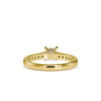 SKU: 0011 (14K) Princess Diamond Split Shank Engagment Ring in Rose Gold.