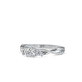 SKU: 0012 (22K) Three Stone Twisted Engagment Ring in Rose Gold.