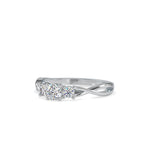 SKU: 0012 (22K) Three Stone Twisted Engagment Ring in Rose Gold.