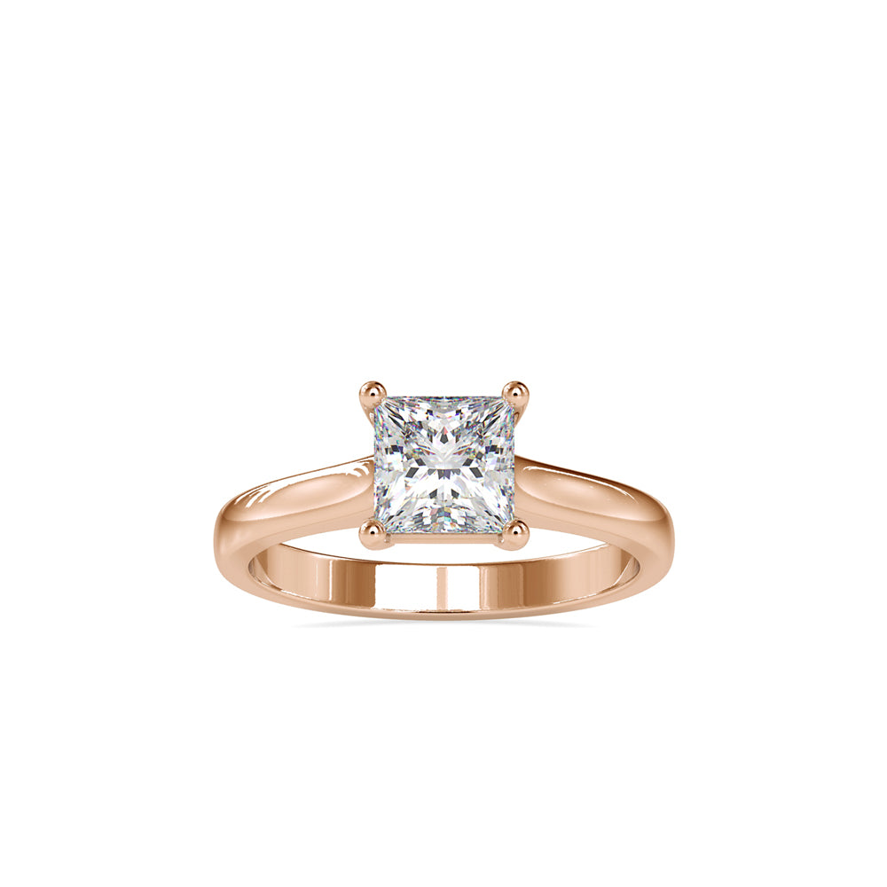 SKU: 0013 (22K) Princess Diamond  Engagment Ring in Rose Gold.
