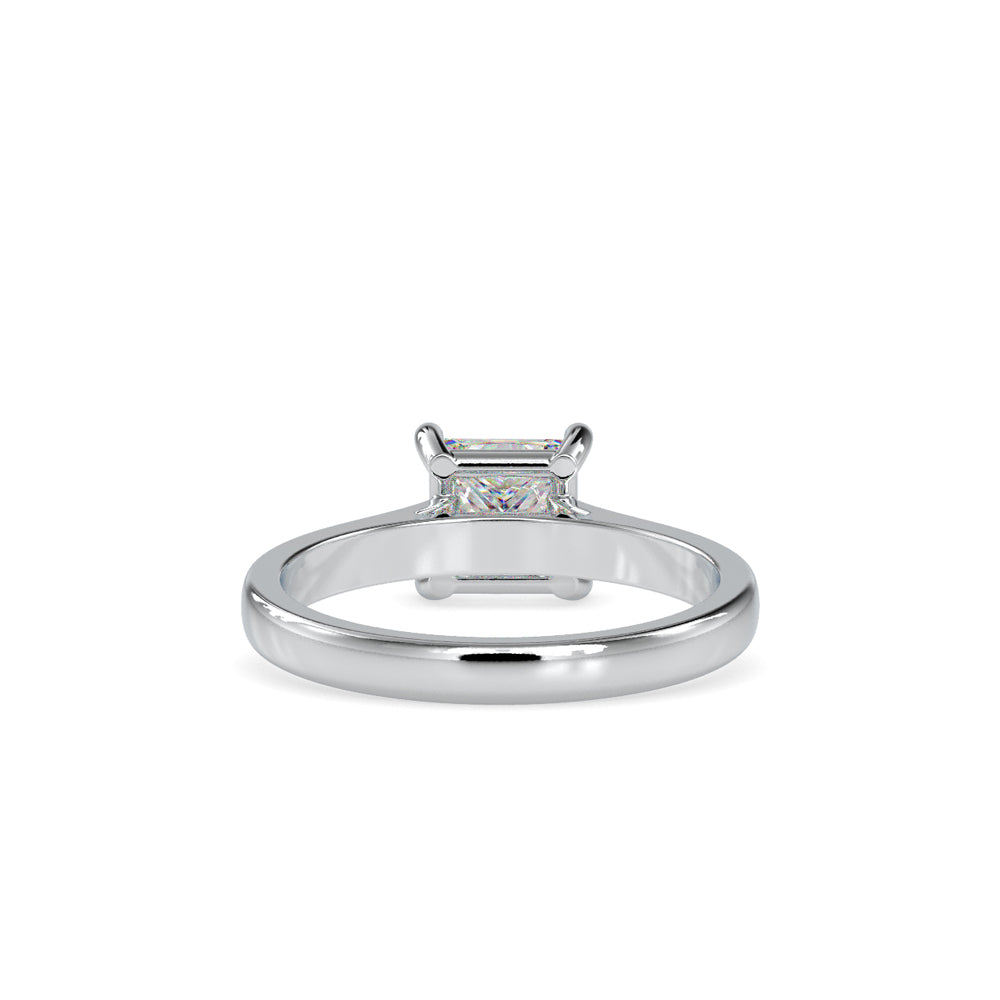 SKU: 0013 (14K) Princess Diamond  Engagment Ring in Rose Gold.