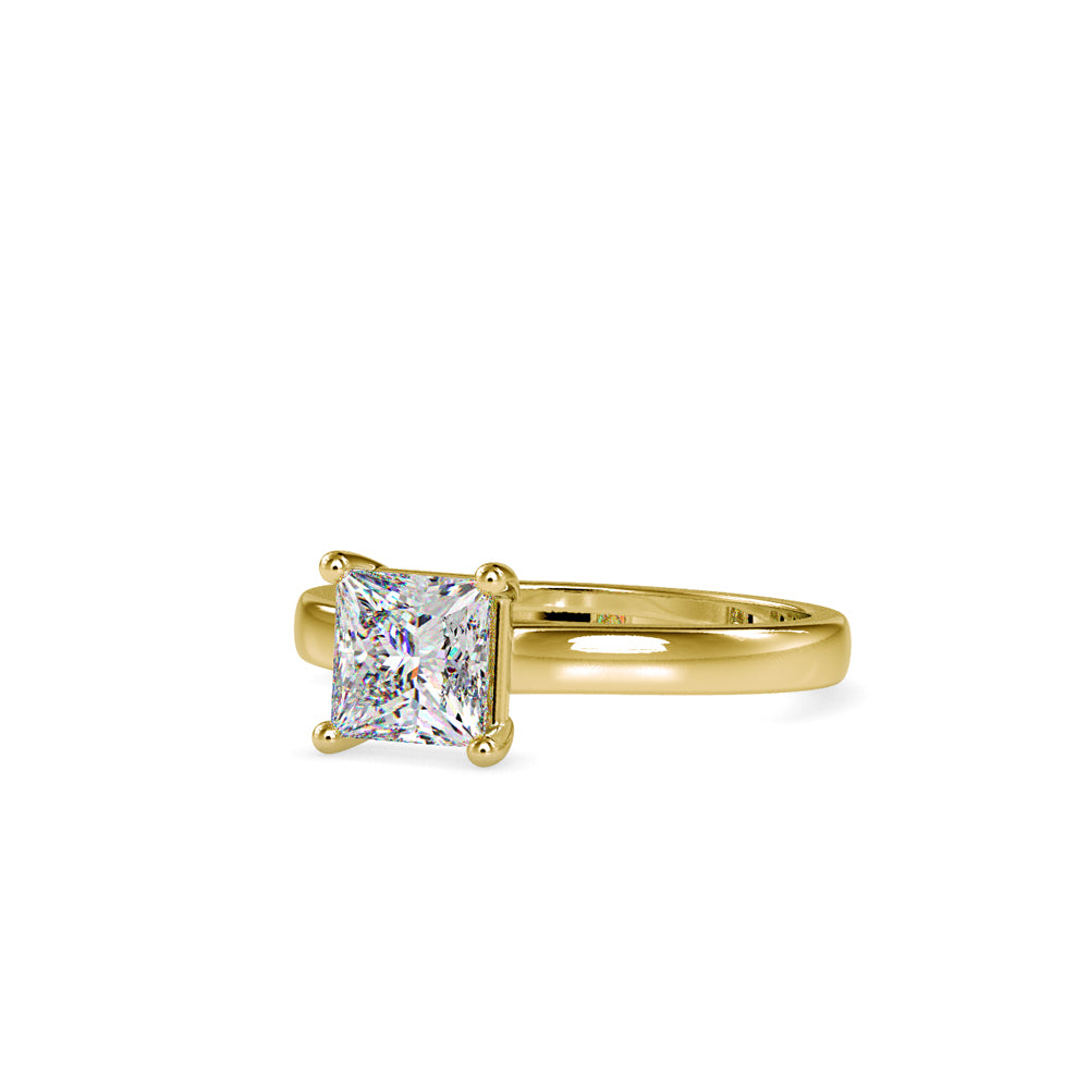 SKU: 0013 (10K) Princess Diamond  Engagment Ring in Rose Gold.