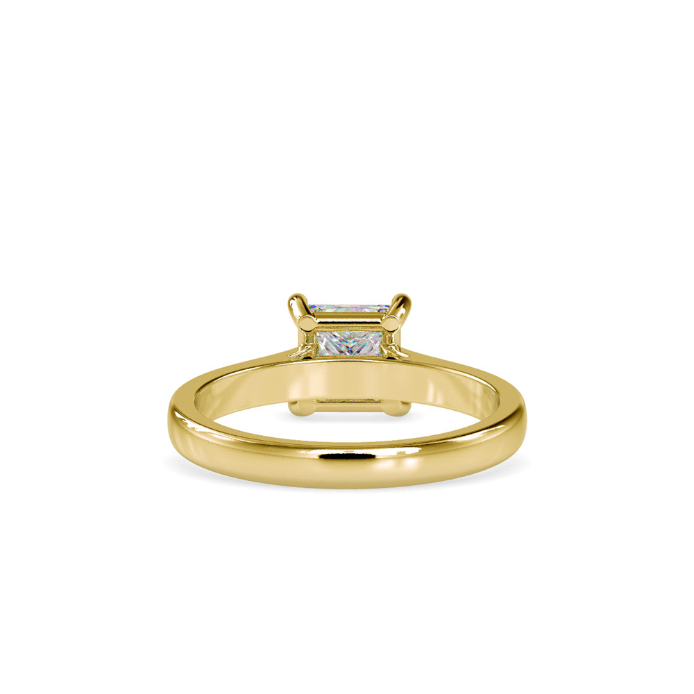 SKU: 0013 (14K) Princess Diamond  Engagment Ring in Rose Gold.