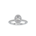 SKU: 0014 (22K) Oval Halo Engagment  Ring in Rose Gold.