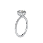 SKU: 0014 (14K) Oval Halo Engagment  Ring in Rose Gold.