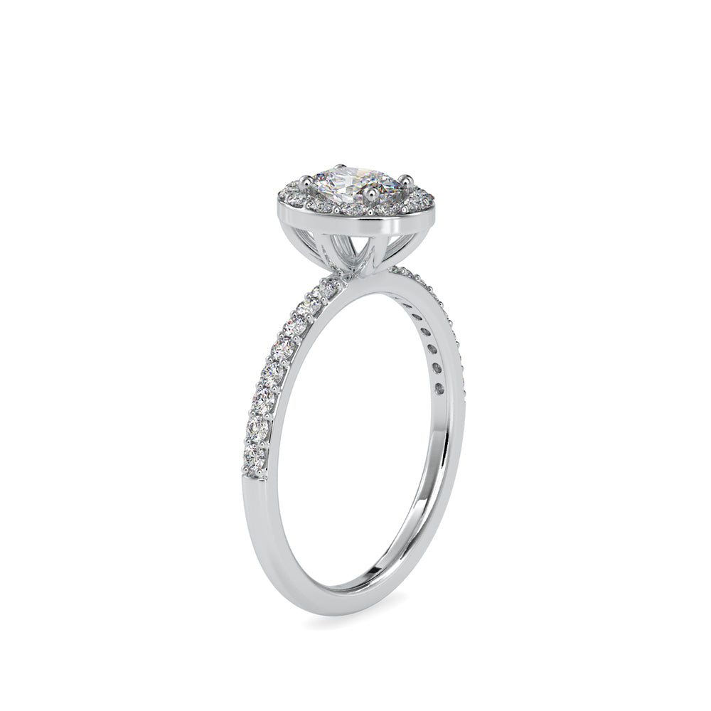 SKU: 0014 (22K) Oval Halo Engagment  Ring in Rose Gold.