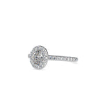 SKU: 0014 (14K) Oval Halo Engagment  Ring in Rose Gold.