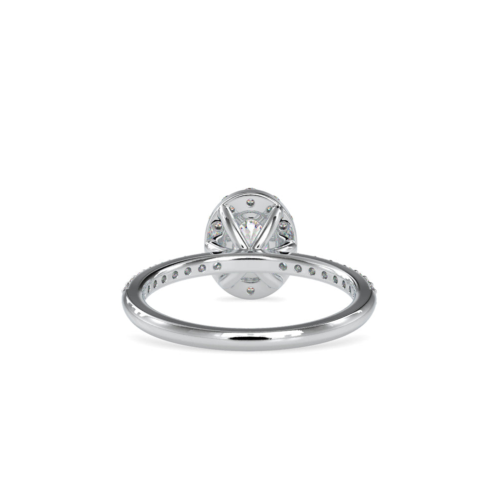 SKU: 0014 (22K) Oval Halo Engagment  Ring in Rose Gold.