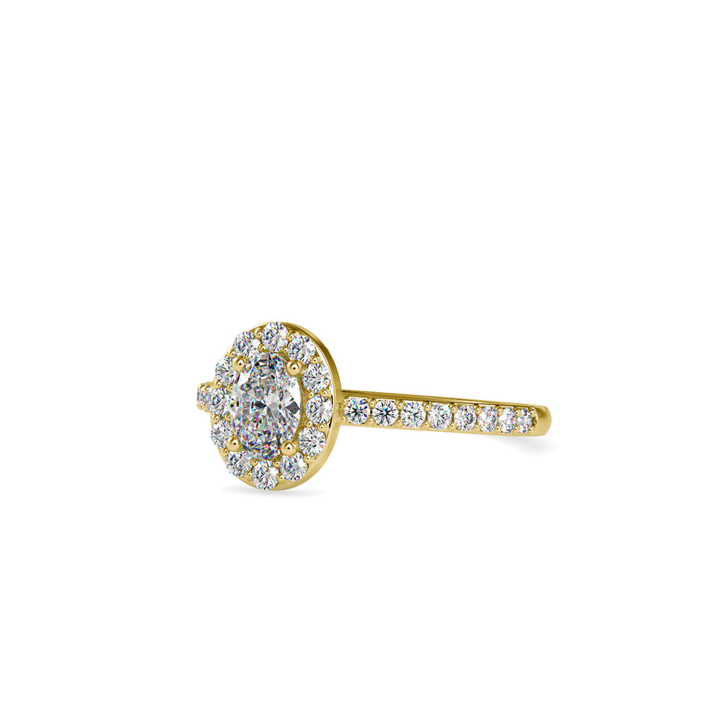 SKU: 0014 (22K) Oval Halo Engagment  Ring in Rose Gold.