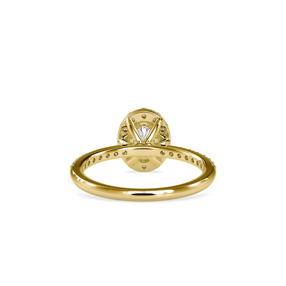 SKU: 0014 (10K) Oval Halo Engagment  Ring in Rose Gold.