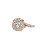 SKU: 0015 (18K) Double Halo Engagment Ring in Rose Gold.